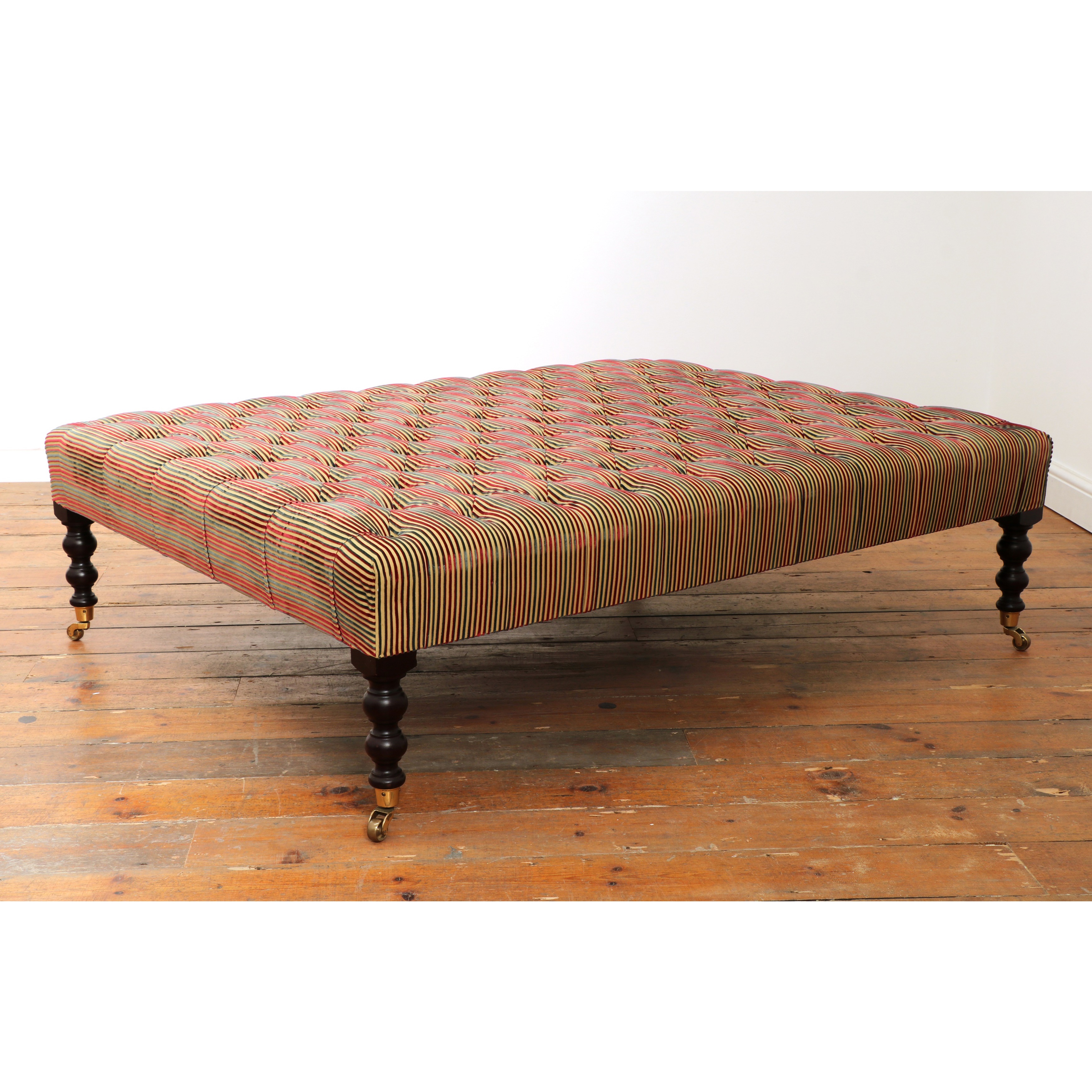 A large rectangular footstool by George Smith of Newcastle 